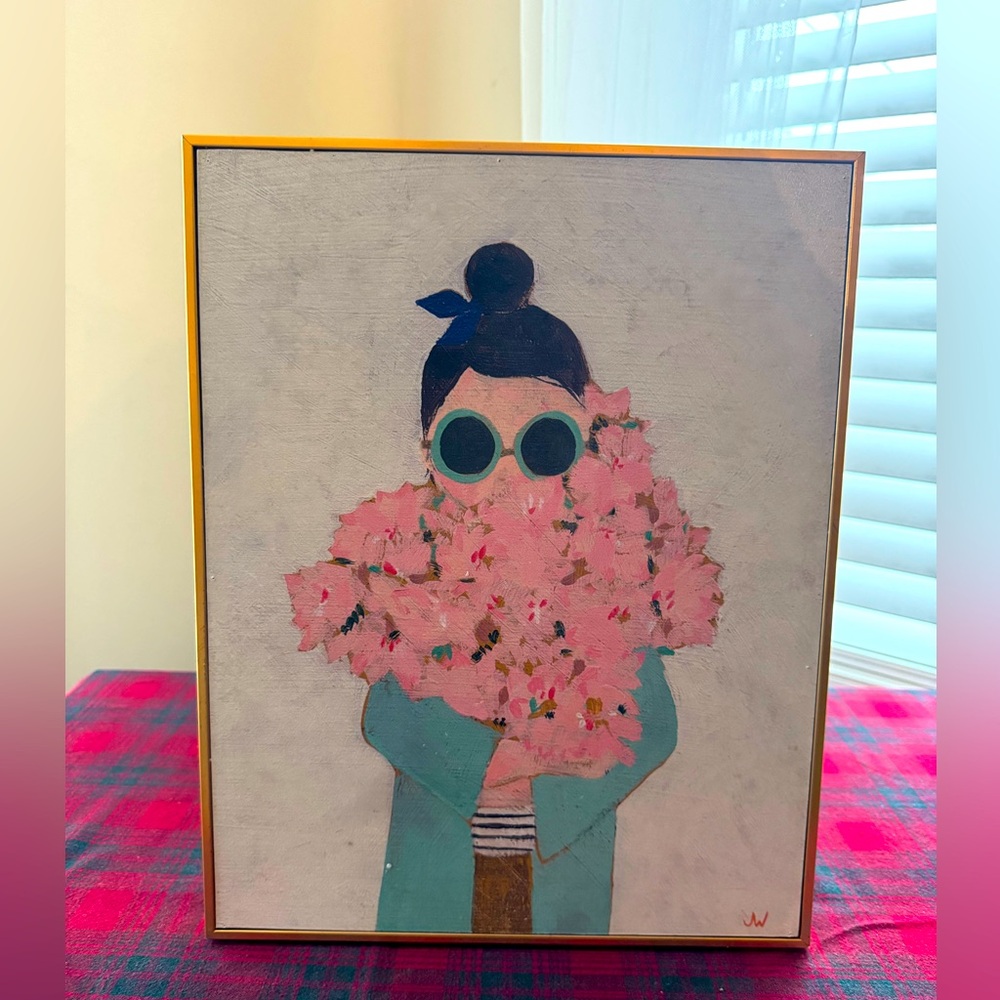Wall Decor, girl with flowers